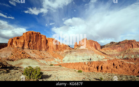 Ad ovest la molla canyon in Capital Reef National Park nello Utah Foto Stock