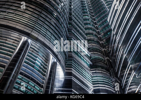 Il grattacielo astratta sfondo, le torri Petronas, Kuala Lumpur Foto Stock