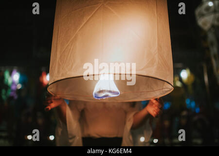 Loy Krathong festival foto a tema Foto Stock