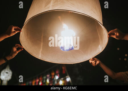 Loy Krathong festival foto a tema Foto Stock