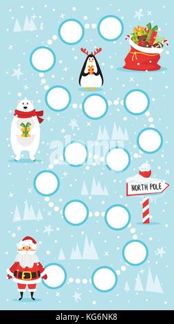 Natale gioco di bordo Illustrazione Vettoriale
