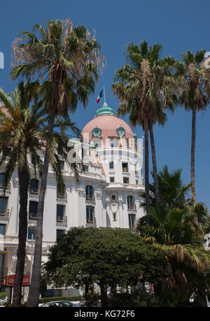 Esterno dell'Hotel Negresco a Promenade des Anglais, Nizza, Costa Azzurra, Provenza-Alpi-Costa Azzurra, Francia. Foto Stock