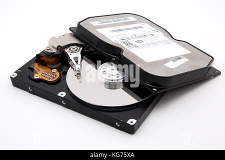 Aprire computer difettoso del disco rigido Foto Stock