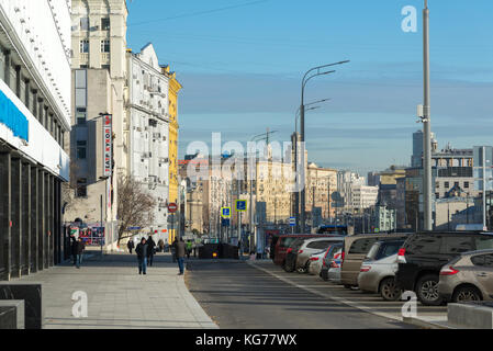 Mosca, Russia - Novembre 2. 2017. malaya sukharevskaya area di anello di giardino Foto Stock