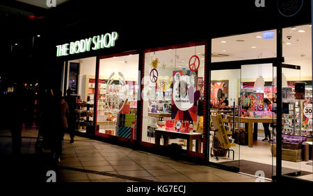 Il body shop in westwood cross shopping center nella contea del Kent uk novembre 2017 Foto Stock