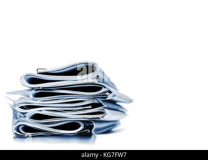 Pila di fogli piegati business, legale o documenti di assicurazione Foto Stock