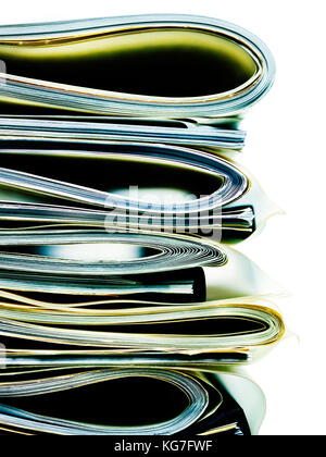 Pila di fogli piegati business, legale o documenti di assicurazione Foto Stock