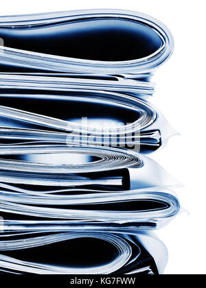 Pila di fogli piegati business, legale o documenti di assicurazione Foto Stock