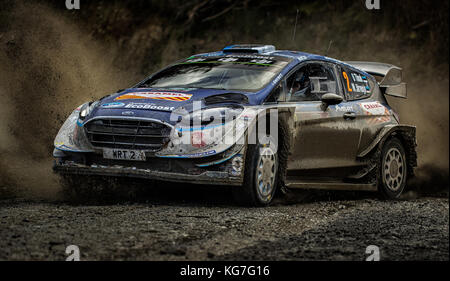 Ott Tanak raduno nel WRC World Rally Championship giorno assicurare Rally Galles GB 2017 Foto Stock