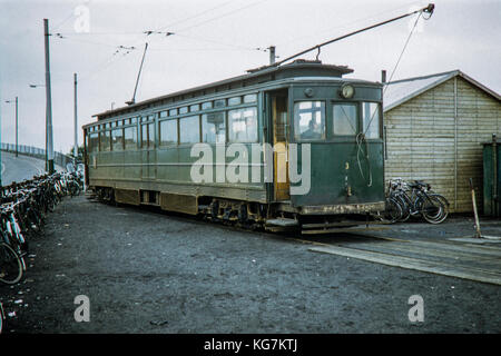 Ex (gcr) grande stazione centrale tram no.3 a deposito pyewipe sul Grimsby e Immingham ferrovia elettrica Foto Stock