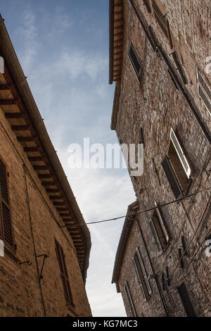 Strada di Spello, Umbria, Italia Foto Stock