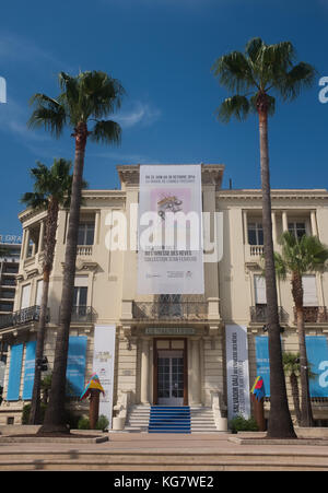 Ingresso al Malmaison Art Center a Cannes, Costa Azzurra, Provenza-Alpi-Costa Azzurra, Francia. Foto Stock