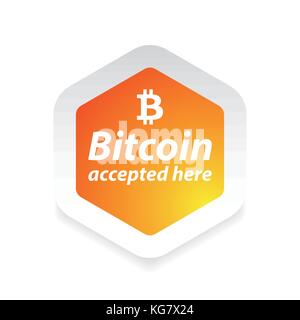 Bitcoin valuta digitale logo Illustrazione Vettoriale