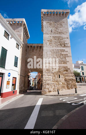 Mahon Minorca, Isole Baleari, Spagna, Mare Mediterraneo. Foto Stock