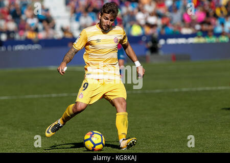 Valencia, Spagna. 5 novembre 2017. Portu del Girona FC durante la partita di Liga spagnola tra Levante UD e Girona CF allo stadio Ciutat de Valencia il 5 novembre 2017. Crediti: Gtres Información más Comuniación on line, S.L./Alamy Live News Foto Stock