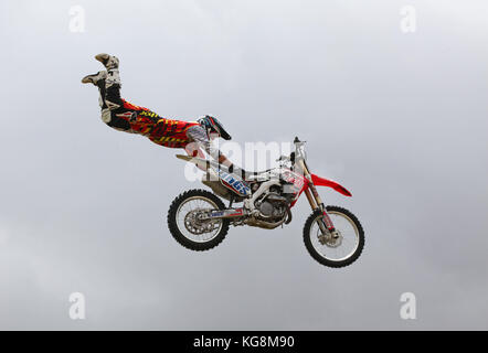 Stunt motocross display antenna Foto Stock