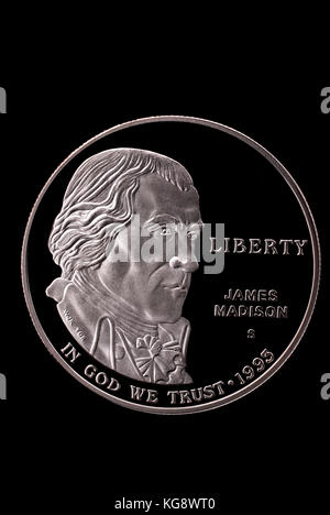Usa dollaro liberty. in onore di James medison. 1993. complementare Foto Stock