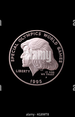 Usa dollaro liberty. in onore dei Giochi Mondiali Special Olympics. 1995. complementare Foto Stock