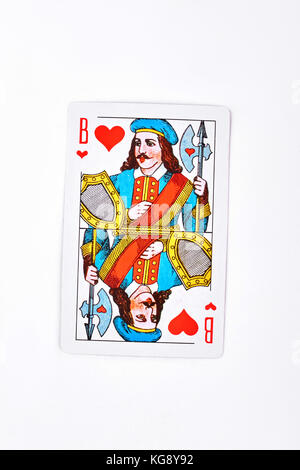 Jack di Cuori carta da gioco. Foto Stock