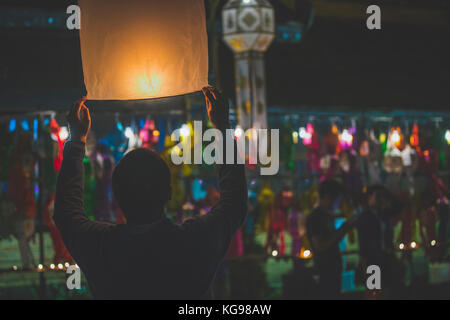 Loy Krathong festival foto a tema Foto Stock