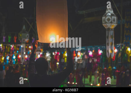 Loy Krathong festival foto a tema Foto Stock