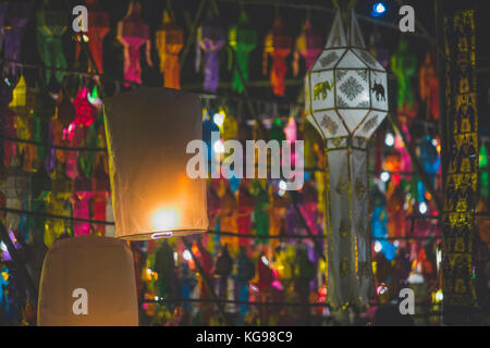 Loy Krathong festival foto a tema Foto Stock