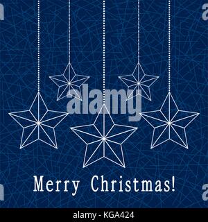 Vettore vacanze di natale decorazione con stelle Illustrazione Vettoriale