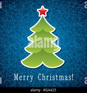 Il design del vettore delle vacanze di Natale carta ad albero Illustrazione Vettoriale