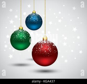 Vector anno nuovo sfondo con palle di Natale Illustrazione Vettoriale