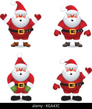 Vettore di Babbo Natale insieme Illustrazione Vettoriale