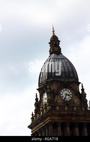 Leeds Town Hall, West Yorkshire, Inghilterra Foto Stock