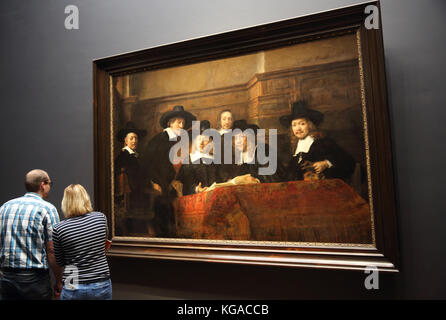 La galleria di Rembrandt nel Rijksmuseum, a Amsterdam, Paesi Bassi Foto Stock