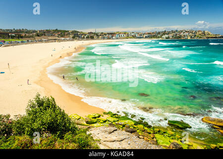 La mitica Bondi Beach a Sydney, NSW, Australia Foto Stock