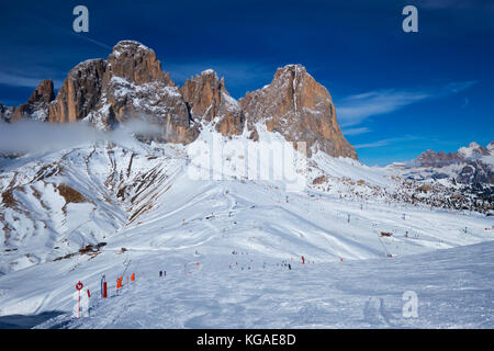 Stazione sciistica Dolomiti, Italia Foto Stock
