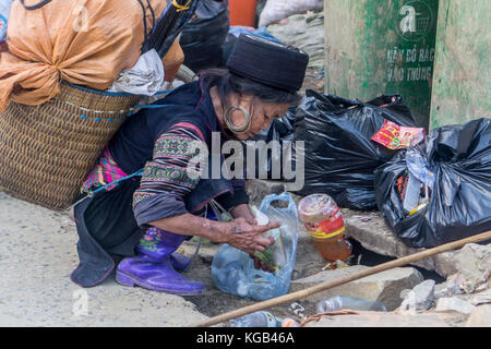 Donna hmong Foto Stock