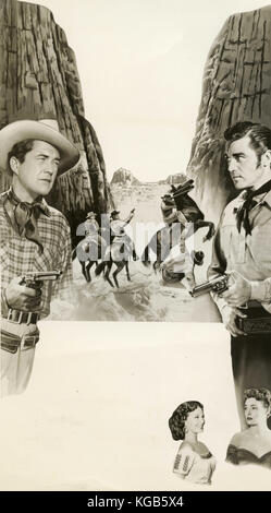 Attori Dennis Morgan e Patricia Neal in il poster del filmato Raton Pass, 1951 Foto Stock