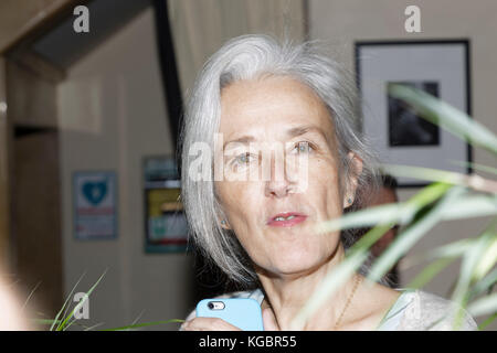 Parigi, Francia. 6 novembre 2017. Tatiana de Rosnay partecipa al Prix Goncourt al ristorante Drouan il 6 novembre 2017 a Parigi, in Francia. Crediti: Bernard Menigault/Alamy Live News Foto Stock