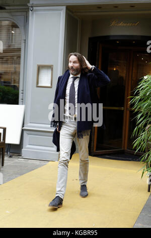 Parigi, Francia. 6 Nov 2017. Frédéric Beigbeder partecipa al Prix Goncourt al ristorante Drouan il 6 novembre 2017 a Parigi, Francia. Credit: Bernard Menigault/Alamy Live News Foto Stock