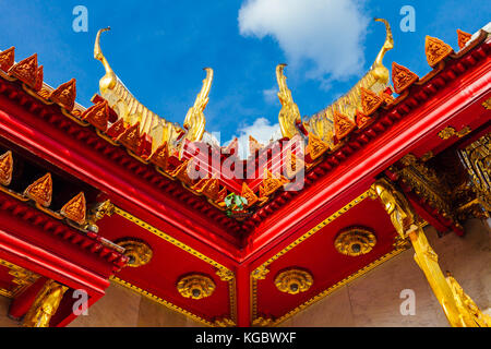 Bangkok, Tailandia - 10 settembre 2016: dettagli architettonici di Wat Benchamabophit conosciuto anche come tempio in marmo su septemper 10, 2016 a Bangkok, tailandese Foto Stock