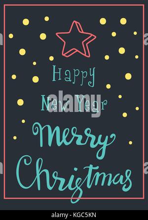 Merry Christmas greeting card Illustrazione Vettoriale