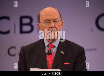 Wilbur Ross, degli Stati Uniti Segretario del Commercio, parla di CBI Conferenza annuale a Londra Foto Stock