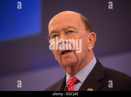 Wilbur Ross, degli Stati Uniti Segretario del Commercio, parla di CBI Conferenza annuale a Londra Foto Stock