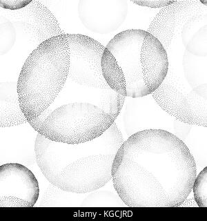 Cerchio astratto seamless pattern. spotted texture. punto geometrico sfondo Illustrazione Vettoriale