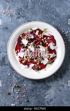 Barbabietole da insalata di carpaccio Foto Stock