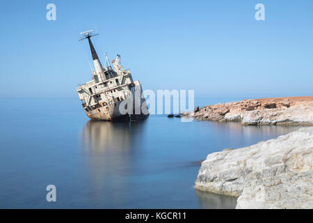 Edro iii naufragio, pegeia, Paphos, Cipro Foto Stock