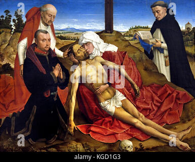 Pietà 1465 Rogier van der Weyden ( Roger de la Pasture ) 1399 - 1464) era un Early Netherlandish pittore le cui opere sopravvissute sono costituiti principalmente di religiosi trittici, Olandese, Paesi Bassi. Foto Stock