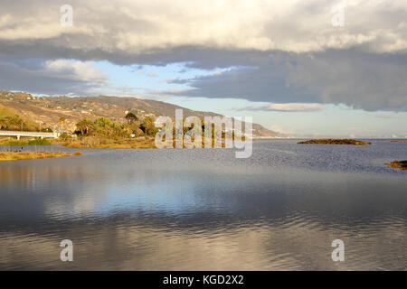 Tranquillo nel tardo pomeriggio a Malibu stato Laguna Beach, Malibu California Foto Stock