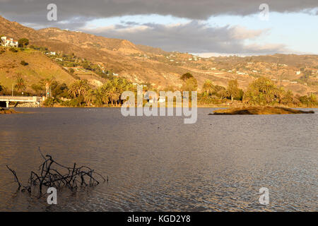 Tranquillo nel tardo pomeriggio a Malibu stato Laguna Beach, Malibu California Foto Stock