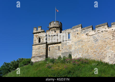 Lincoln Castle e motivi seguenti lavori di rinnovo Foto Stock