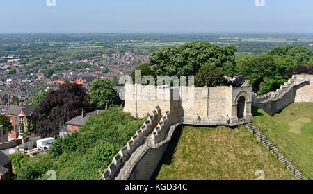 Lincoln Castle e motivi seguenti lavori di rinnovo Foto Stock